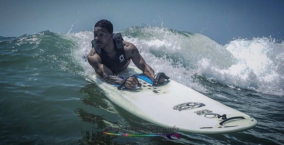 Ernie Johnson adaptive surfing