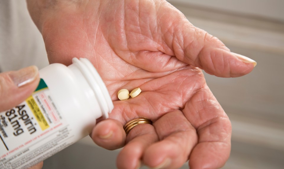 person using aspirin therapy and aspirin for stroke prevention