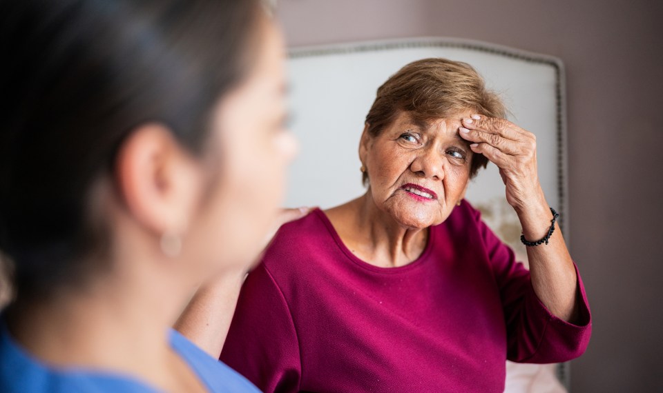 Woman experiencing Parkinson's dementia